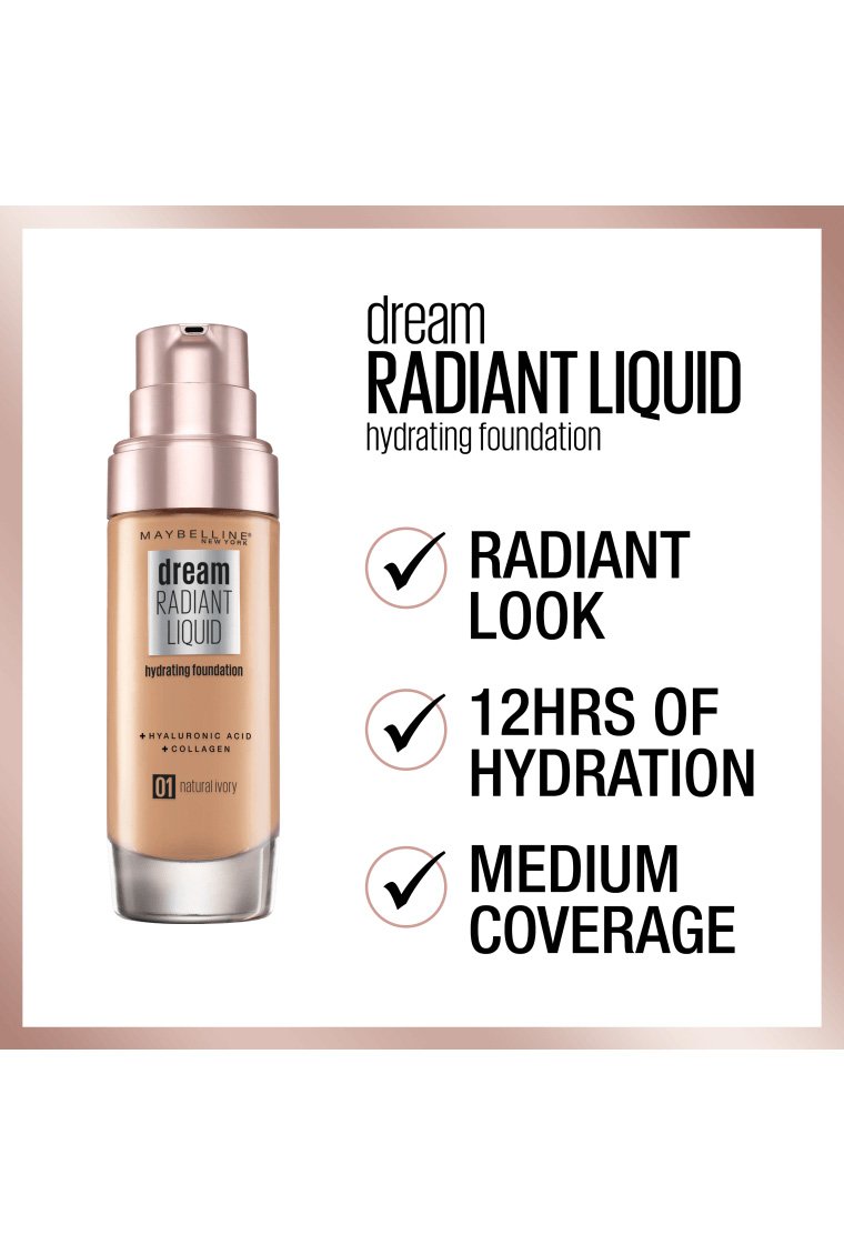 Maybelline foundation dream radiant liquid natural beige 041554579154 o