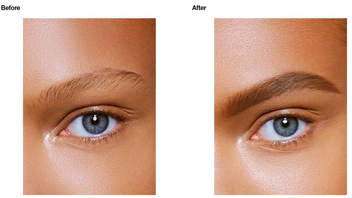 Maybelline poudre brow drama shaping chalk powder étape par étape photo avant 1